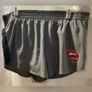 Western Kentucky University Logo - Charcoal and Black Athletic Shorts.